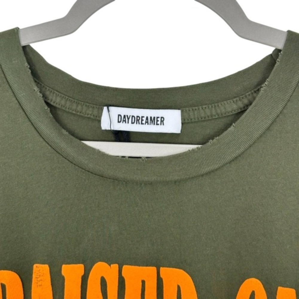 Daydreamer‎ Raised On Country Graphic Tee Olive Green Orange Puff Print Size M - Picture 2 of 6